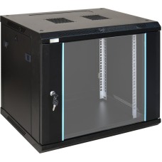 Pulsar 19" 9U 600x450 fali rack szekrény; lapra szerelt; fekete RWA964 Pulsar 19" 9U 600x450 fali rack szekrény; lapra szerelt; fekete RWA964