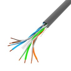 Lanberg Cat.6 U/UTP r&eacute;zzel bevont (CCA) fali k&aacute;bel, 305m, AWG 23, 250Mhz, Fca - sz&uuml;rke (LCU6-15CC-0305-S)