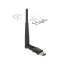 DeLock USB 2.0 Dual Band WLAN ac/a/b/g/n Stick 433 Mbps with external Antenna 12462