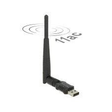 DeLock USB 2.0 Dual Band WLAN ac/a/b/g/n Stick 433 Mbps with external Antenna 12462