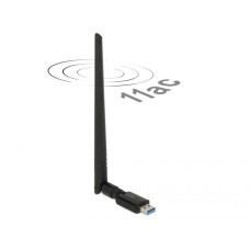 DeLock USB 3.0 Dual Band WLAN ac/a/b/g/n Stick 867 + 300 Mbps with external antenna 12535