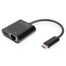 Digitus USB-Type-C Gigabit Ethernet Adapter + PD DN-3027 Digitus USB-Type-C Gigabit Ethernet Adapter + PD DN-3027