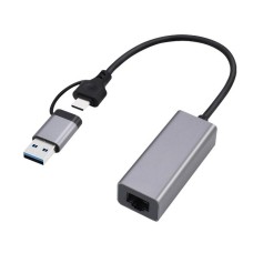 Gembird A-USB3AC-LAN-01 USB 3.1 + type-C Gigabit network adapter Space Grey A-USB3AC-LAN-01 Gembird A-USB3AC-LAN-01 USB 3.1 + type-C Gigabit network adapter Space Grey A-USB3AC-LAN-01