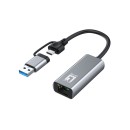LevelOne USB-0423 2.5 Gigabit Ethernet 2-in-1 USB-C/A Network Adapter USB-0423 LevelOne USB-0423 2.5 Gigabit Ethernet 2-in-1 USB-C/A Network Adapter USB-0423
