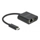DeLock USB Type-C Adapter to Gigabit LAN 10/100/1000 Mbps with Power Delivery port Black 66644 DeLock USB Type-C Adapter to Gigabit LAN 10/100/1000 Mbps with Power Delivery port Black 66644