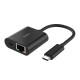 Belkin USB-C to Ethernet + Charge Adapter 100W Black INC019BTBK Belkin USB-C to Ethernet + Charge Adapter 100W Black INC019BTBK