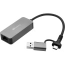 Sandberg USB-C/A 2.5 GbE RJ45 Adapter 136-68