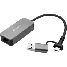 Sandberg USB-C/A 2.5 GbE RJ45 Adapter 136-68 Sandberg USB-C/A 2.5 GbE RJ45 Adapter 136-68