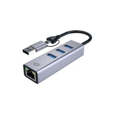 Conceptronic  ABBY25G USB-C to Gigabit Network Adapter with 3-Port USB Hub ABBY25G