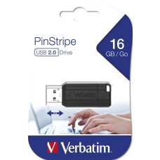Verbatim 16GB PinStripe USB2.0 Black 49063 Verbatim 16GB PinStripe USB2.0 Black 49063