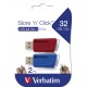 Verbatim 32GB Store n Click USB 3.2 Blue/Red (2pack) 49308