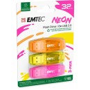 Emtec 32GB C410 Neon USB2.0 Colorful (3db) ECMMD32GC410P3NEO Emtec 32GB C410 Neon USB2.0 Colorful (3db) ECMMD32GC410P3NEO