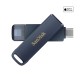 Sandisk 128GB Phone Drive for iPhone USB3.2 Type-C Metallic Sky SDIXD0N-128G-GN6NE