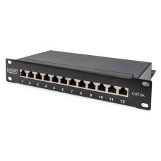 Digitus 12-port Patch Panel 1U Black DN-91612S-EA Digitus 12-port Patch Panel 1U Black DN-91612S-EA