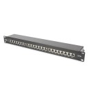 Digitus 24-port Patch Panel 1U Black DN-91624S-EA-B Digitus 24-port Patch Panel 1U Black DN-91624S-EA-B