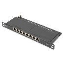 Digitus 8-port Patch Panel 0,5U Black DN-91608S-SL-EA