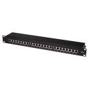 Logilink Cat.6A Patch Panel 24 ports shielded 19 inch rack mount Black NP0061 Logilink Cat.6A Patch Panel 24 ports shielded 19 inch rack mount Black NP0061