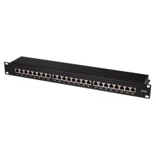 Logilink Cat.6A Patch Panel 24 ports shielded 19 inch rack mount Black NP0061 Logilink Cat.6A Patch Panel 24 ports shielded 19 inch rack mount Black NP0061