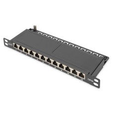 Digitus 12-port Patch Panel 2U Black DN-91612S-SL-EA Digitus 12-port Patch Panel 2U Black DN-91612S-SL-EA