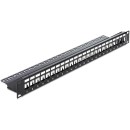 DeLock 19″ Keystone Patch Panel 24 Port Black 43277 DeLock 19″ Keystone Patch Panel 24 Port Black 43277