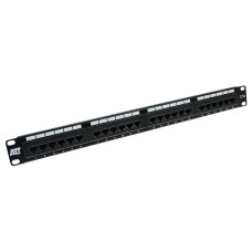 ACT 24-port Patch Panel 1U Black PP1001 ACT 24-port Patch Panel 1U Black PP1001