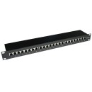 ACT 24-port Patch Panel 1U Black PP1002 ACT 24-port Patch Panel 1U Black PP1002