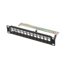 Lanberg 12-port Patch Panel 1U Black PPKS-9212-B