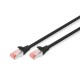 Digitus CAT6 S-FTP Patch Cable 0,5m Black DK-1644-005/BL Digitus CAT6 S-FTP Patch Cable 0,5m Black DK-1644-005/BL