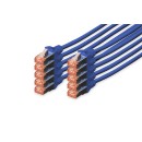 Digitus CAT6 S-FTP Patch Cable 3m Blue (10db) DK-1644-030-B-10 Digitus CAT6 S-FTP Patch Cable 3m Blue (10db) DK-1644-030-B-10
