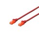 Digitus CAT6 U-UTP Patch Cable 0,25m Red DK-1617-0025/R Digitus CAT6 U-UTP Patch Cable 0,25m Red DK-1617-0025/R