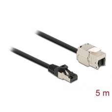 DeLock CAT6A S-FTP Patch Cable 5m Black 87030