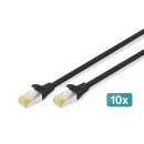 Digitus CAT6A S-FTP Patch Cable 0,5m Black (10db) DK-1644-A-005-BL-10