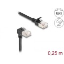 DeLock CAT6A S-FTP Patch cable 0,25m Black 80303