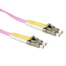 ACT LSZH Multimode 50/125 OM4 fiber cable duplex with LC connectors 0,25m Pink RL9752 ACT LSZH Multimode 50/125 OM4 fiber cable duplex with LC connectors 0,25m Pink RL9752