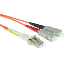 ACT LSZH Multimode 50/125 OM2 fiber cable duplex with LC and SC connectors 0,5m Orange RL8500 ACT LSZH Multimode 50/125 OM2 fiber cable duplex with LC and SC connectors 0,5m Orange RL8500