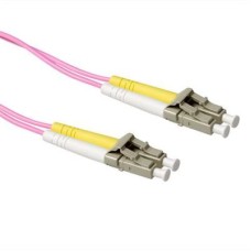 ACT LSZH Multimode 50/125 OM4 fiber cable duplex with LC connectors 0,5m Pink RL9700 ACT LSZH Multimode 50/125 OM4 fiber cable duplex with LC connectors 0,5m Pink RL9700