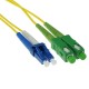 ACT LSZH Singlemode 9/125 OS2 fiber cable duplex with SC/APC and LC/UPC connectors 1m Yellow RL8801 ACT LSZH Singlemode 9/125 OS2 fiber cable duplex with SC/APC and LC/UPC connectors 1m Yellow RL8801