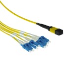 ACT Singlemode 9/125 OS2 fanout cable 1 X MTP female - 4 X LC duplex 8 fibers 1m Yellow RL7861 ACT Singlemode 9/125 OS2 fanout cable 1 X MTP female - 4 X LC duplex 8 fibers 1m Yellow RL7861