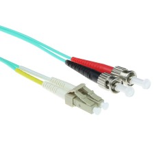ACT LSZH Multimode 50/125 OM3 fiber cable duplex with LC and ST connectors 1,5m Blue RL7651 ACT LSZH Multimode 50/125 OM3 fiber cable duplex with LC and ST connectors 1,5m Blue RL7651