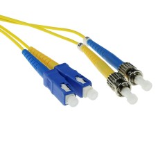 ACT LSZH Singlemode 9/125 OS2 fiber cable duplex with SC and ST connectors 1,5m Yellow RL2951 ACT LSZH Singlemode 9/125 OS2 fiber cable duplex with SC and ST connectors 1,5m Yellow RL2951