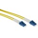 ACT Singlemode 9/125 OS2 duplex armored fiber cable with LC connectors 1,5m Yellow RL3351