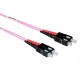 ACT LSZH Multimode 50/125 OM4 fiber cable duplex with SC connectors 2m Pink RL3702 ACT LSZH Multimode 50/125 OM4 fiber cable duplex with SC connectors 2m Pink RL3702