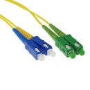 ACT LSZH Singlemode 9/125 OS2 fiber cable duplex with SC/APC and SC/PC connectors 2m Yellow RL3802 ACT LSZH Singlemode 9/125 OS2 fiber cable duplex with SC/APC and SC/PC connectors 2m Yellow RL3802