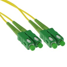 ACT LSZH Singlemode 9/125 OS2 fiber patch cable duplex with SC/APC connectors 2m Yellow RL1602 ACT LSZH Singlemode 9/125 OS2 fiber patch cable duplex with SC/APC connectors 2m Yellow RL1602