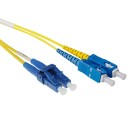 ACT LSZH Singlemode 9/125 OS2 short boot fiber cable duplex with LC and SC connectors 2m Yellow RL1802 ACT LSZH Singlemode 9/125 OS2 short boot fiber cable duplex with LC and SC connectors 2m Yellow RL1802