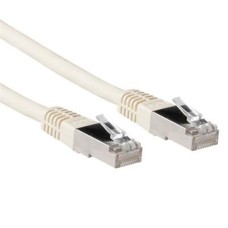 ACT CAT6A S-FTP Patch Cable 0,5m Ivory IB3600