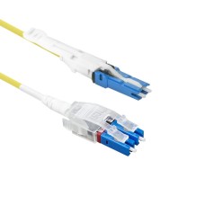 ACT Singlemode 9/125 OS2 Polarity Twist uniboot duplex fiber patch cable with CS - LC connectors 3m Yellow RL1103