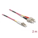 DeLock Cable Optical Fibre LC > SC Multi-mode OM4 2m 84681 DeLock Cable Optical Fibre LC > SC Multi-mode OM4 2m 84681