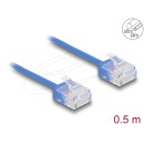 DeLock CAT6 U-UTP Patch Cable 0,5m Blue 80779 DeLock CAT6 U-UTP Patch Cable 0,5m Blue 80779