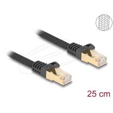 DeLock CAT6A S-FTP Patch Cable 0,25m Black 80315 DeLock CAT6A S-FTP Patch Cable 0,25m Black 80315
